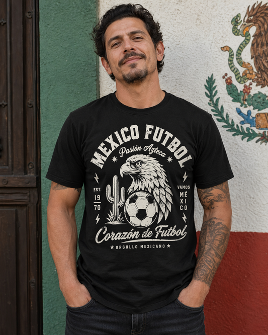 Mexico Fútbol Vintage Emblem Unisex T-Shirt